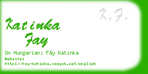 katinka fay business card