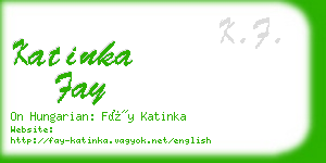 katinka fay business card